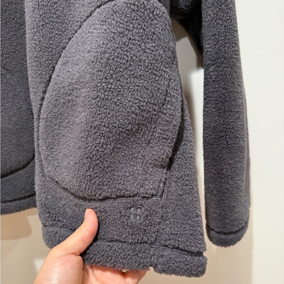 New Sweaty Betty Plush Drawstring Hoodie Medium M Urban Grey Layering Cozy Fall - Picture 4 of 13
